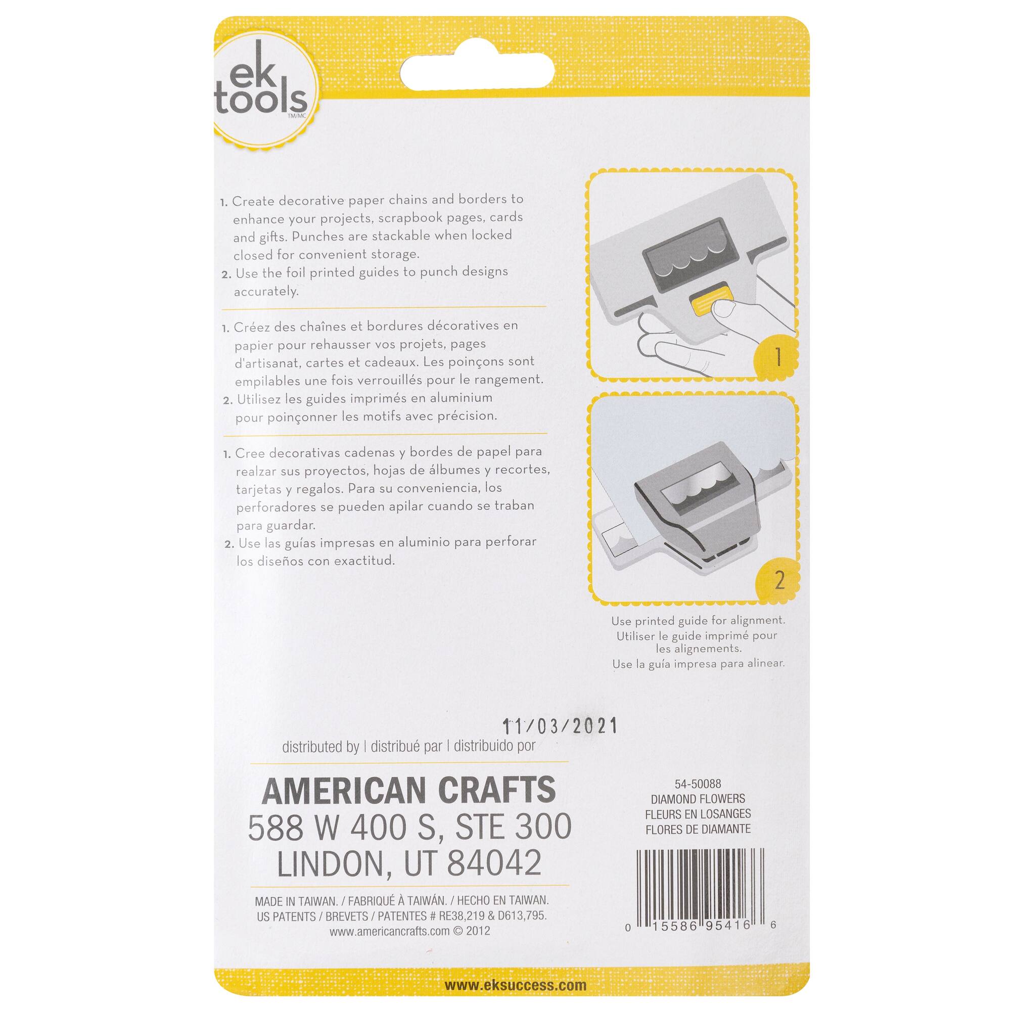 EK Tools 1.25" Diamond Flowers Large Edge Punch